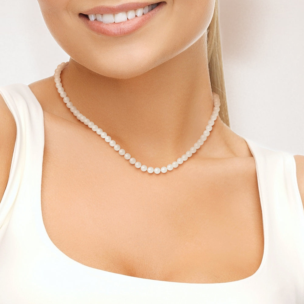 Collier de perles blanches - perlinea